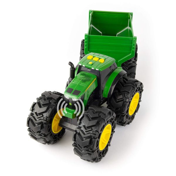 Іграшковий трактор "Monster Treads із причепом і великими колесами" John Deere Kids 47353 фото